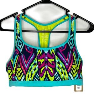 NEW Title Nine Vibrant Aztec Patterned Women's Sport Swim Bikini Top Size Medium